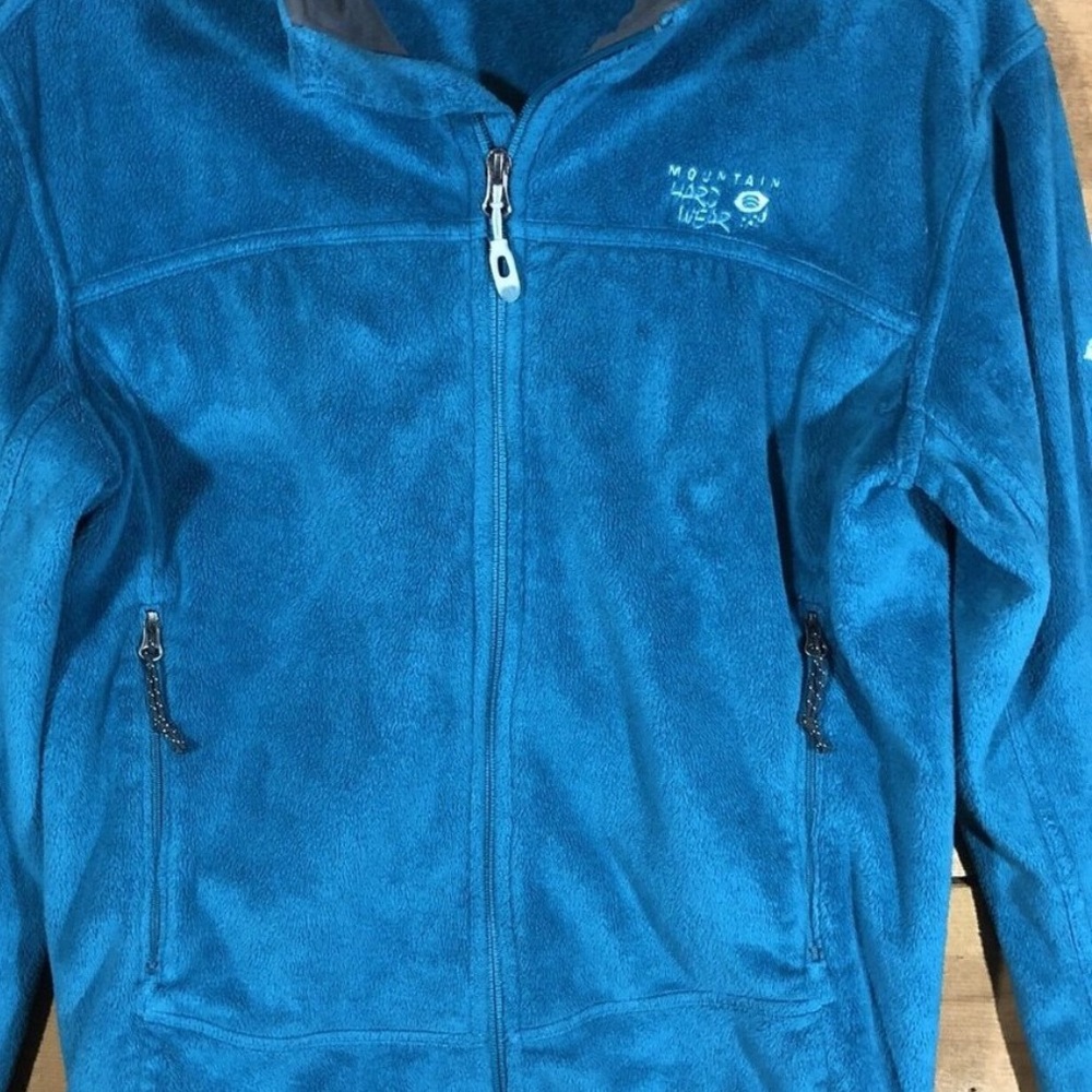 Mountain Hardwear Full Zip Fleece Jacket (With Pockets) Teal Color Womens Size M - Picture 3 of 12